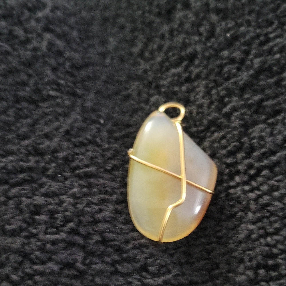 Carnelian Pendant With Cord Necklace